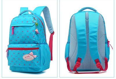 Iskolába alkalmas kék színben megfelelő mintás gyerek hátizsák