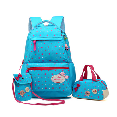 Iskolába alkalmas kék színben megfelelő mintás gyerek hátizsák