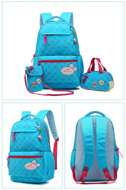 Iskolába alkalmas kék színben megfelelő mintás gyerek hátizsák