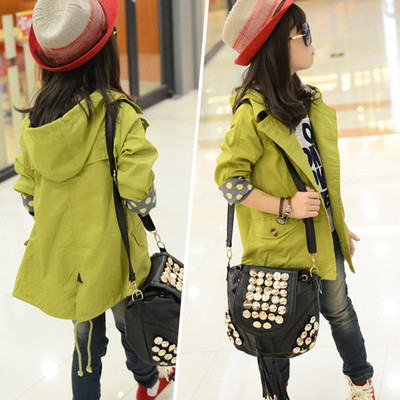 Μοντέρνο παιδικό μπουφάν  για κορίτσια ασύμμετρη μοτίβο σε διάφορα χρώματα