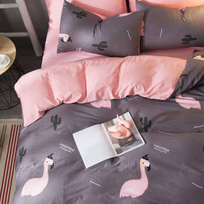 Памучно спално бельо от четири части - различни десени