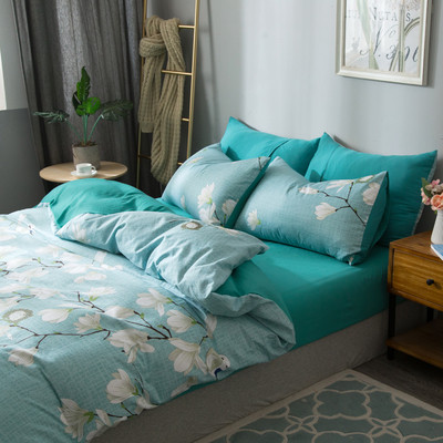 Памучно спално бельо от четири части - различни десени