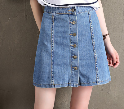 Γυναικεία φούστα denim σε διάφορα χρώματα