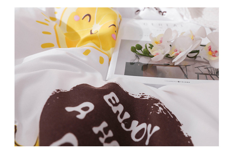 Луксозно спално бельо - десен лимони