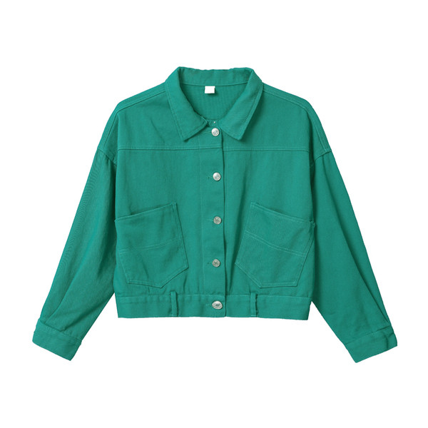 Μοντέρνο γυναικείο μπουφάν με τσέπες σε τρία χρώματα