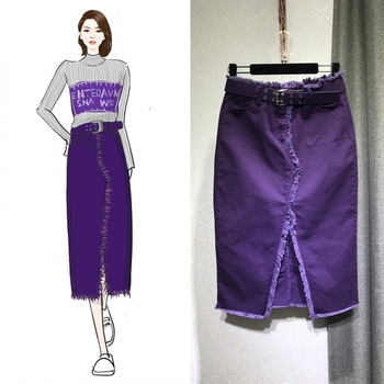 Γυναικεία φούστα denim σε διάφορα χρώματα