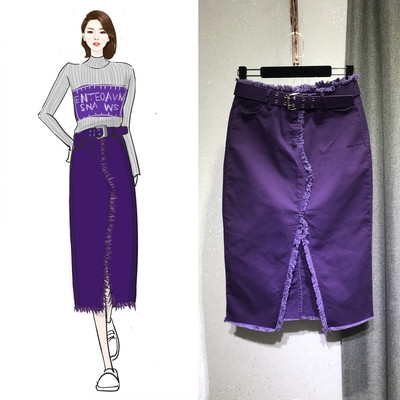 Γυναικεία φούστα denim σε διάφορα χρώματα