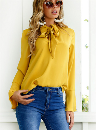 Cămașă elegantă de damă cu mâneci lotus în mai multe culori