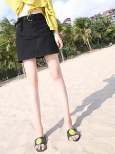 Γυναικεία φούστα με ζώνη και ψηλή μέση