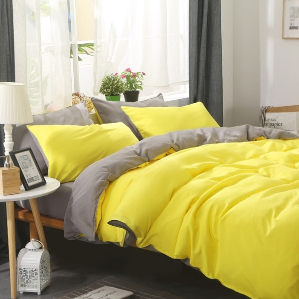 Lenjerie de pat din patru părți în culori strălucitoare