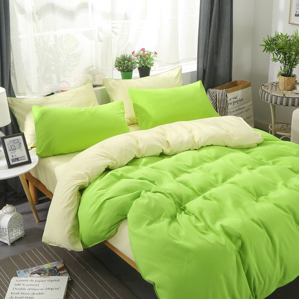 Lenjerie de pat din patru părți în culori strălucitoare