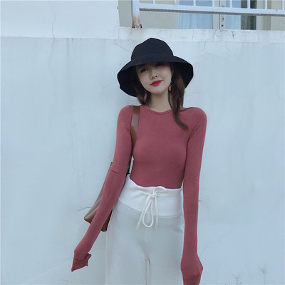 Γυναικείες μπλούζες με μακριά μανίκια σε τρία χρώματα