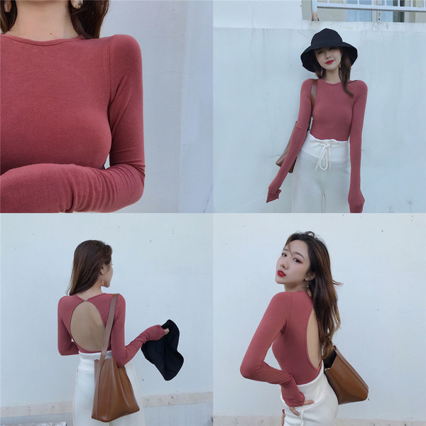 Γυναικείες μπλούζες με μακριά μανίκια σε τρία χρώματα