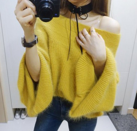 Pulover elegant de dama cu maneci lotus in mai multe culori