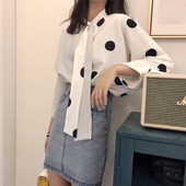 Stílusos női ing csipkével - széles modell