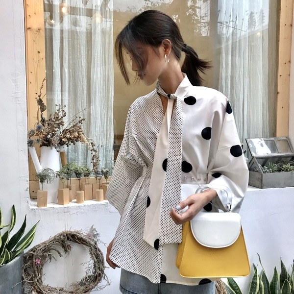 Stílusos női ing csipkével - széles modell