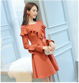 Νέο μοντέλο γυναικείο φόρεμα με μακριά μανίκια σε τρία χρώματα