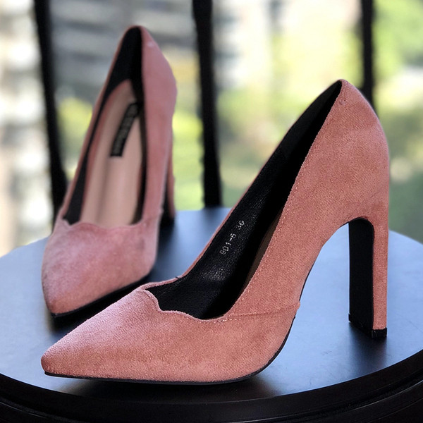 Pantofi eleganti de dama din piele intoarsa in patru culori