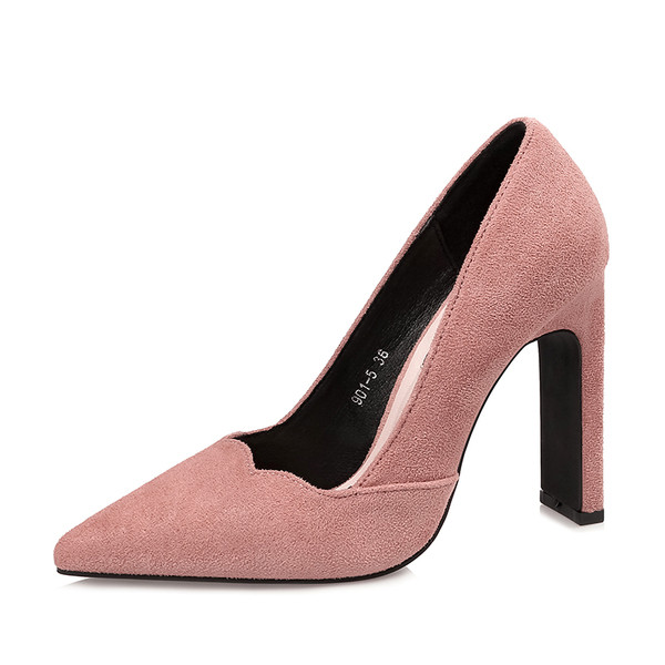 Pantofi eleganti de dama din piele intoarsa in patru culori