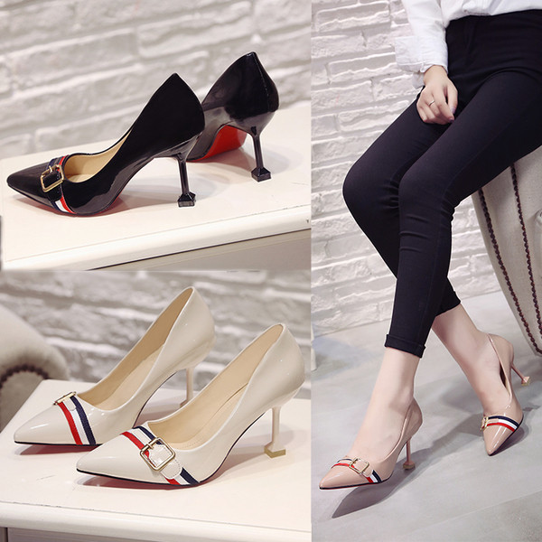 Pantofi de dama cu toc extravagant in trei culori