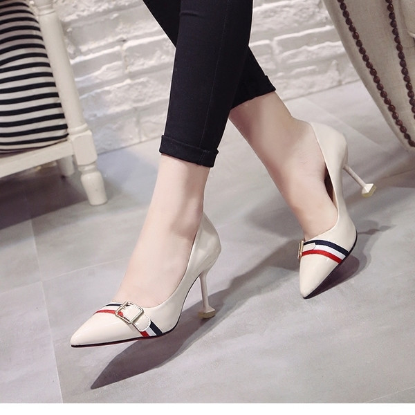 Pantofi de dama cu toc extravagant in trei culori