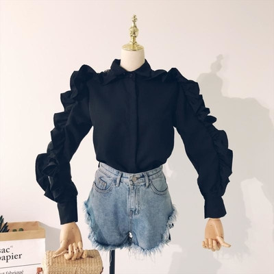 Stílusos női ing fehér, fekete és piros színben