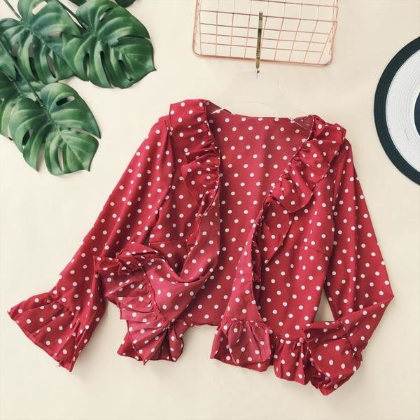 Γυναικεία μπλούζα σε σχήμα V σε διάφορα χρώματα