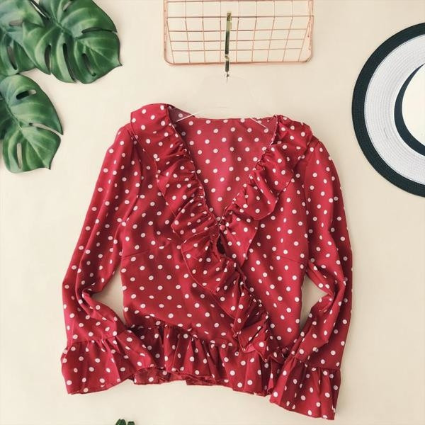 Γυναικεία μπλούζα σε σχήμα V σε διάφορα χρώματα