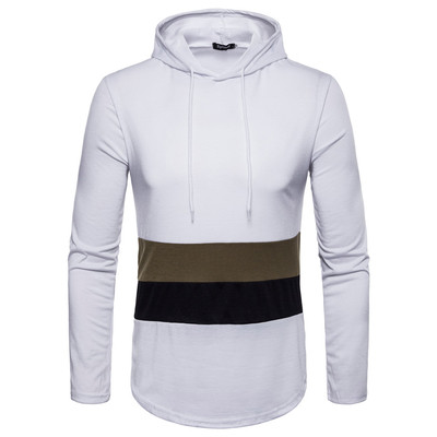 Мъжка ежедневна блуза с качулка в три цвята