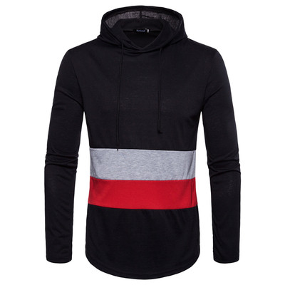 Мъжка ежедневна блуза с качулка в три цвята