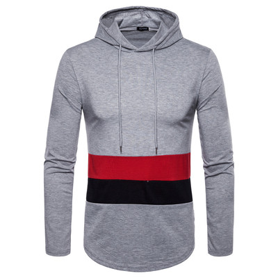Мъжка ежедневна блуза с качулка в три цвята