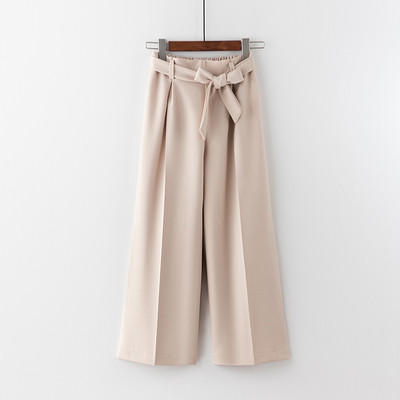 Стилен дамски панталон - широк модел с висока талия