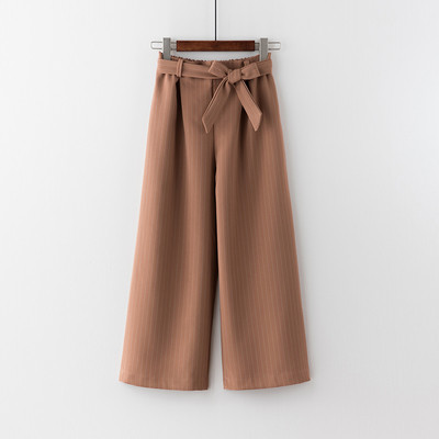 Стилен дамски панталон - широк модел с висока талия