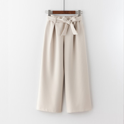 Стилен дамски панталон - широк модел с висока талия