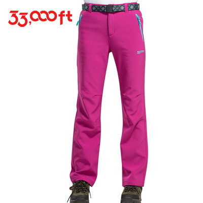 Дамски спортен - туристически плътен панталон в камуфлажен десен и изчистен модел