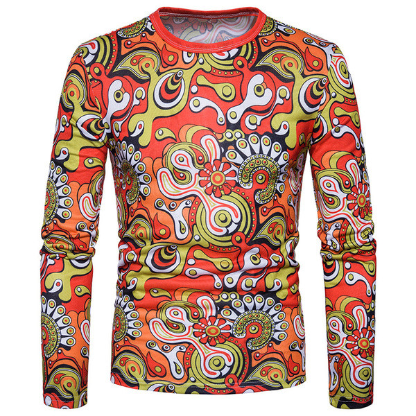 Ежедневна мъжка блуза с десен - Slim модел