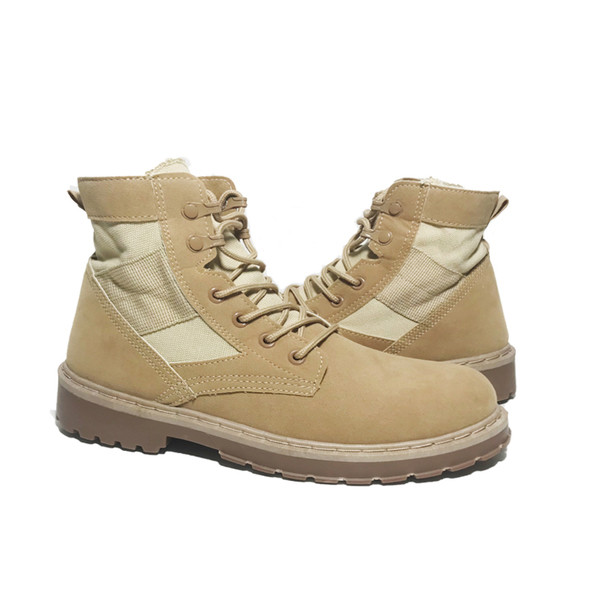 Cizme de bărbați stilate cu șireturi în negru și bej