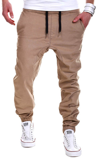 Ежедневен мъжки панталон с връзки в три цвята 
