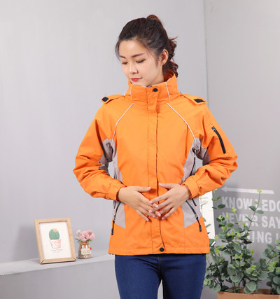 Дамско туристическо двойно яке с висока яка и качулка