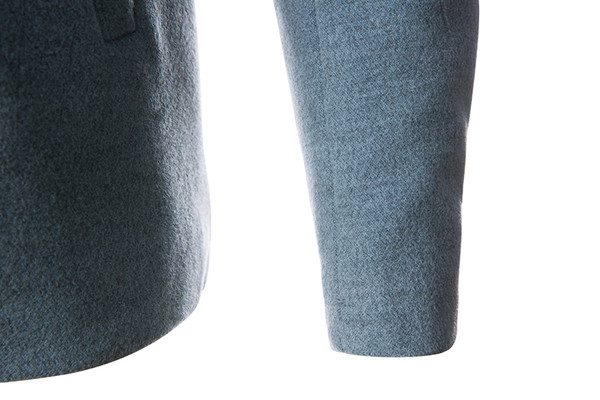 Κομψό ανδρικό μπουφάν με μπλε κουμπιά και τσέπες