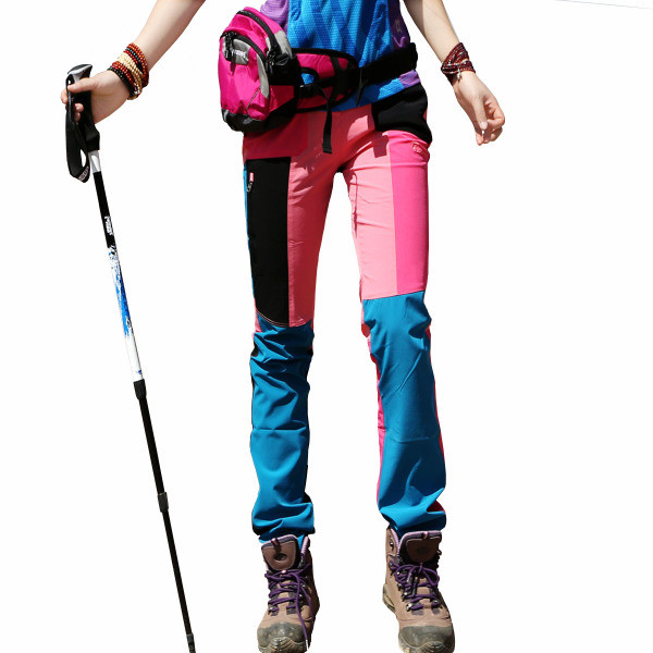 Női túranadrág színes motívumokkal