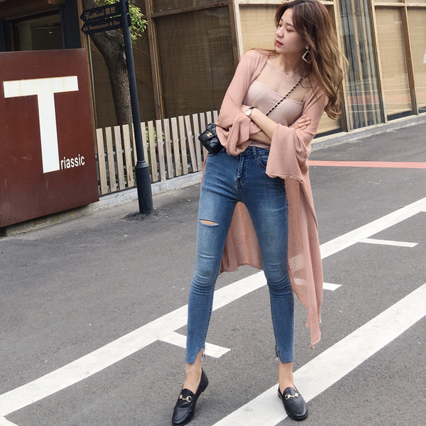 Fűtött női farmernadrág