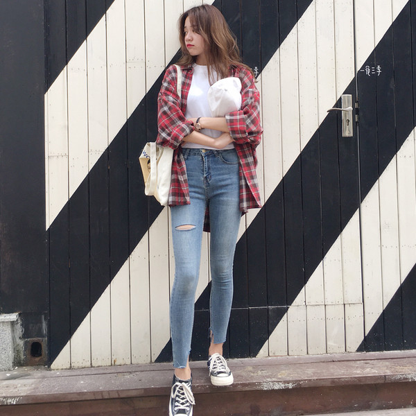 Fűtött női farmernadrág