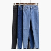 Γυναικεία τζην με κομμένα μοτίβα