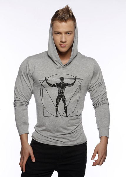 Hanorac barbatesc cu aplicatie si gluga in mai multe culori