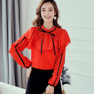 НОВА шифонена риза с дълъг ръкав в три цвята