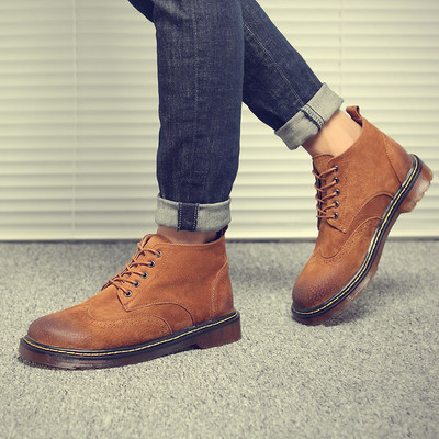 Κομψές ανδρικές μπότες σε οικολογικό σουέτ με διάφορα χρώματα