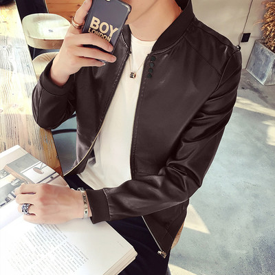 Мъжко стилно яке от еко кожа в няколко цвята подходящо за ежедневието