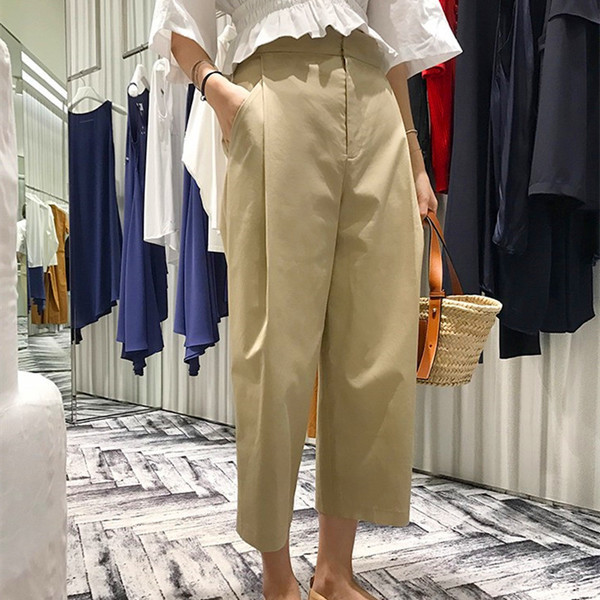 Pantaloni de dama in doua culori - model lat