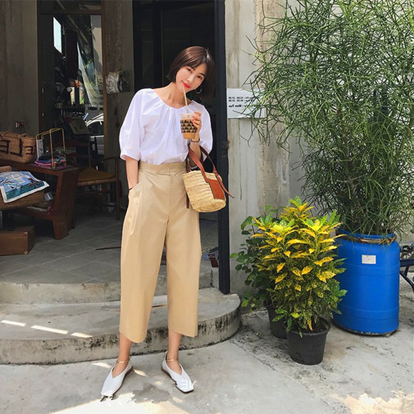 Pantaloni de dama in doua culori - model lat